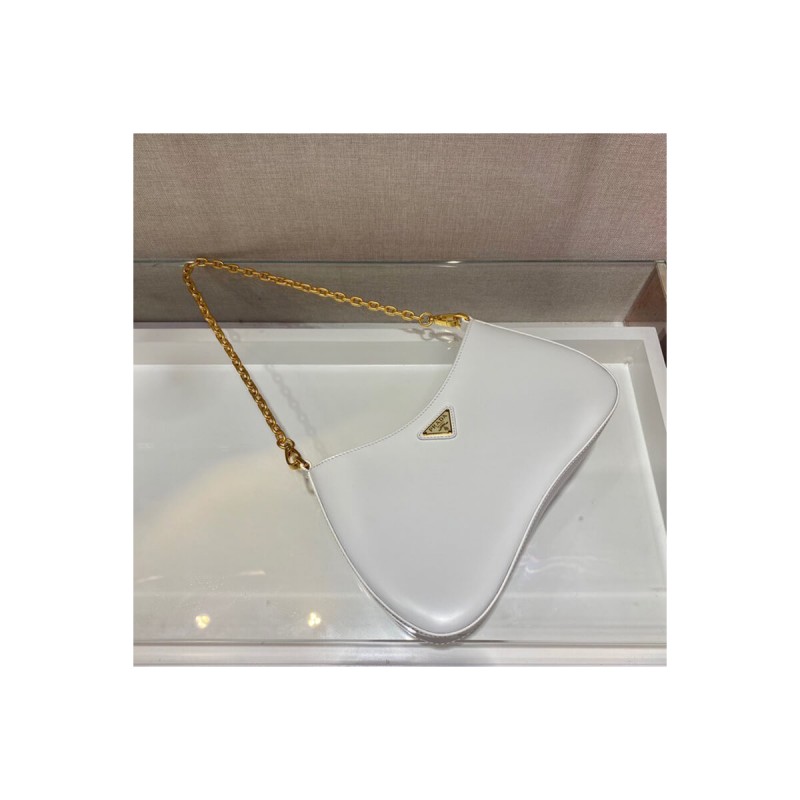 Prada Leather Chain Hobo Bag 1BC148