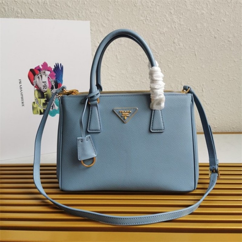 Medium Prada Galleria Saffiano leather bag 1BA863 Light blue