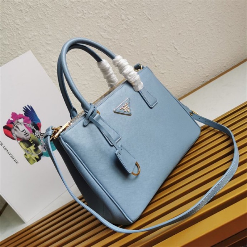 Medium Prada Galleria Saffiano leather bag 1BA863 Light blue
