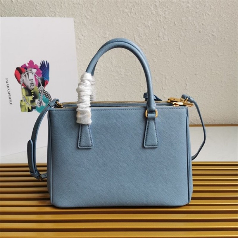 Medium Prada Galleria Saffiano leather bag 1BA863 Light blue