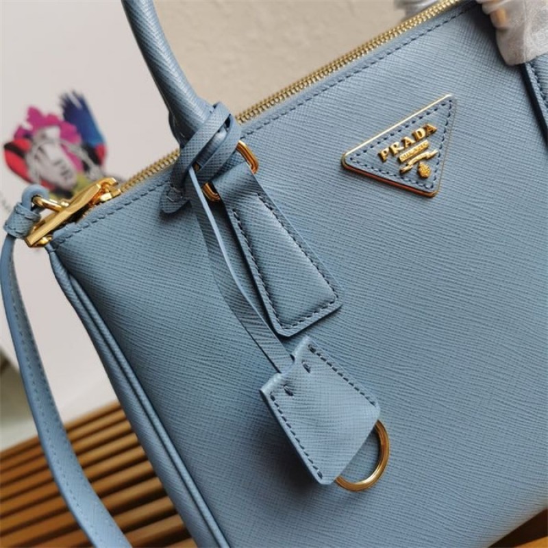 Medium Prada Galleria Saffiano leather bag 1BA863 Light blue