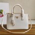 Medium Prada Galleria Saffiano leather bag 1BA863 White