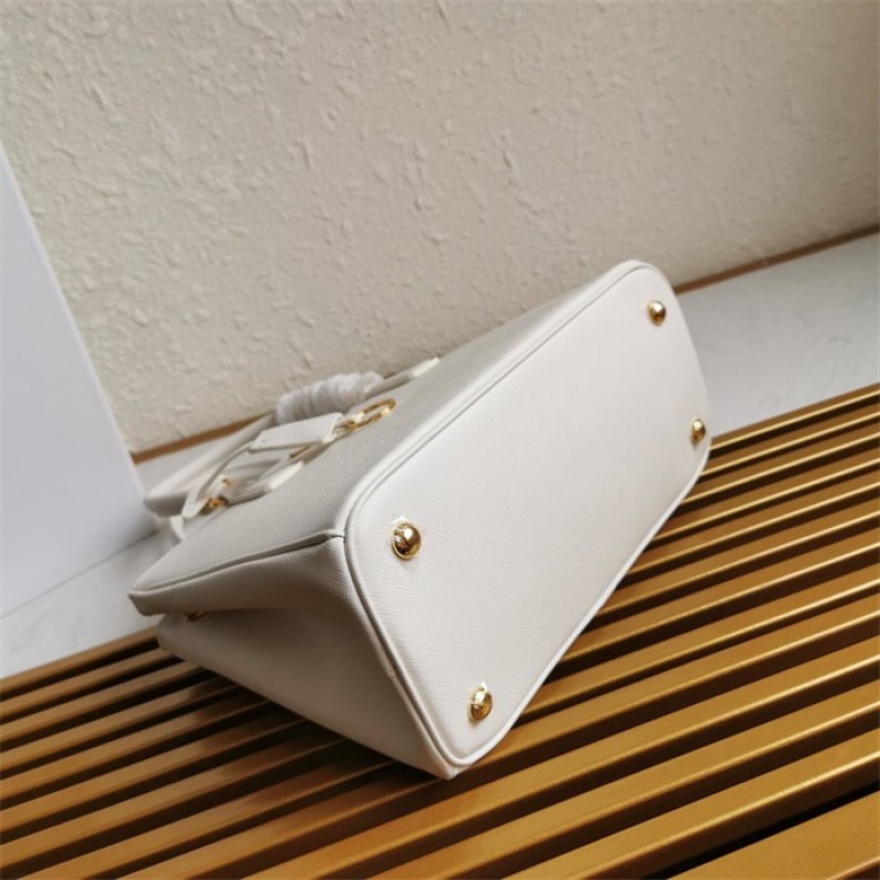 Medium Prada Galleria Saffiano leather bag 1BA863 White