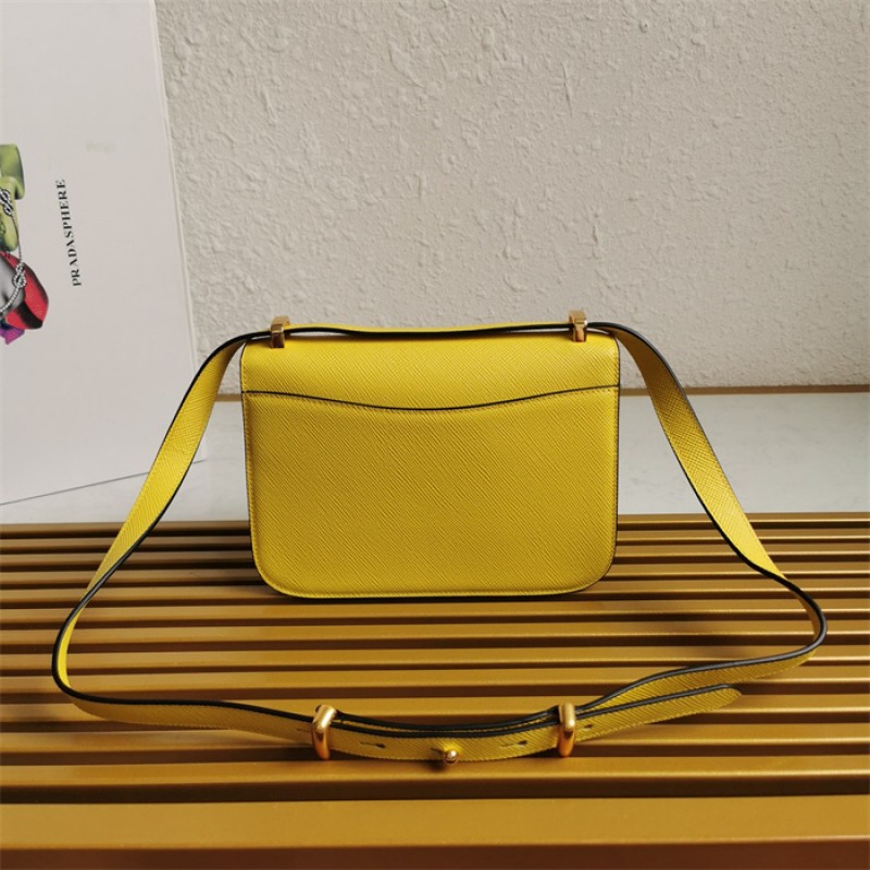 Prada Emblème Saffiano shoulder bag 1BD320 Yellow
