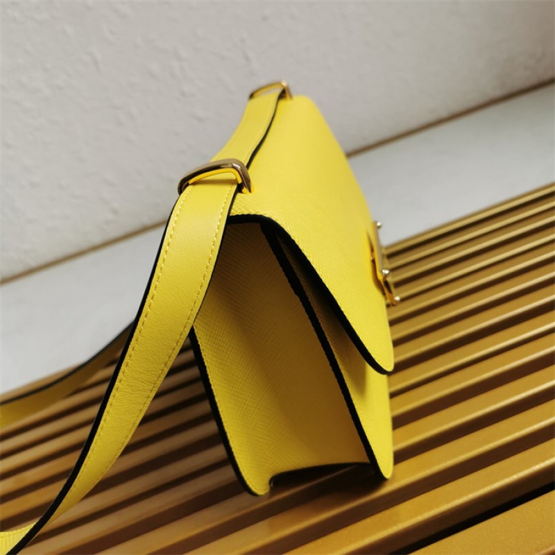 Prada Emblème Saffiano shoulder bag 1BD320 Yellow