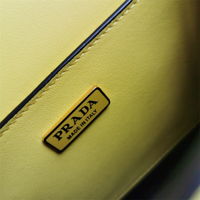 Prada Emblème Saffiano shoulder bag 1BD320 Yellow