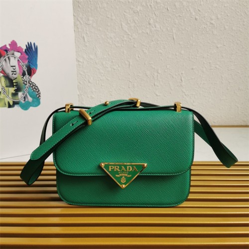 Prada Emblème Saffiano shoulder bag 1BD320 Green