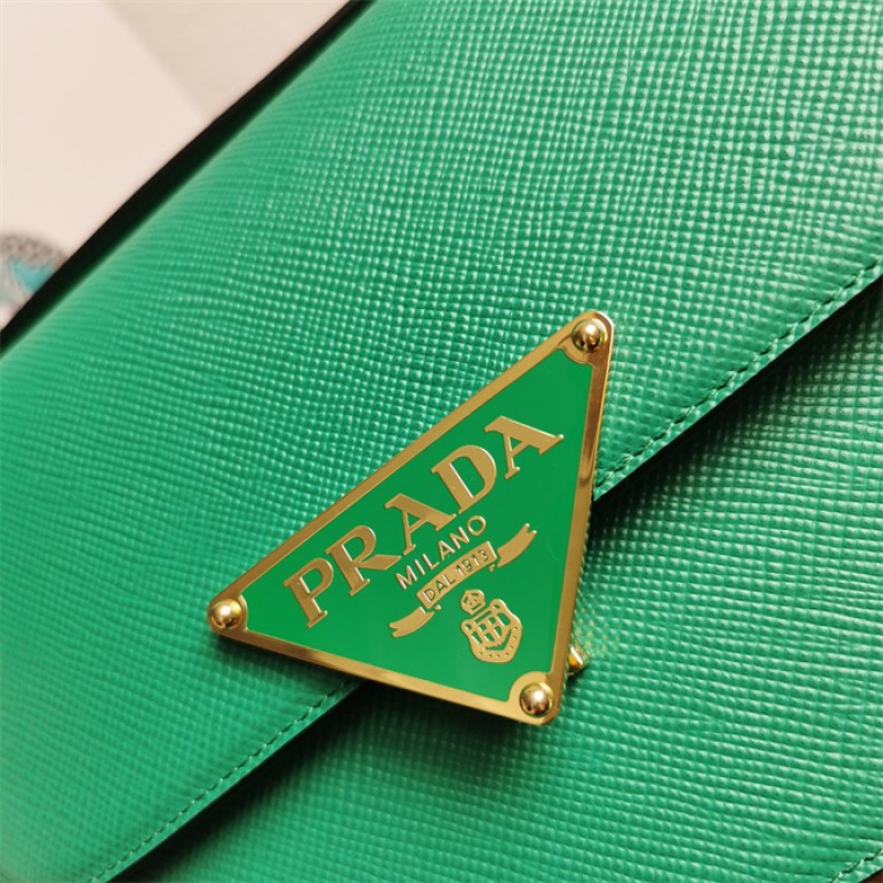 Prada Emblème Saffiano shoulder bag 1BD320 Green