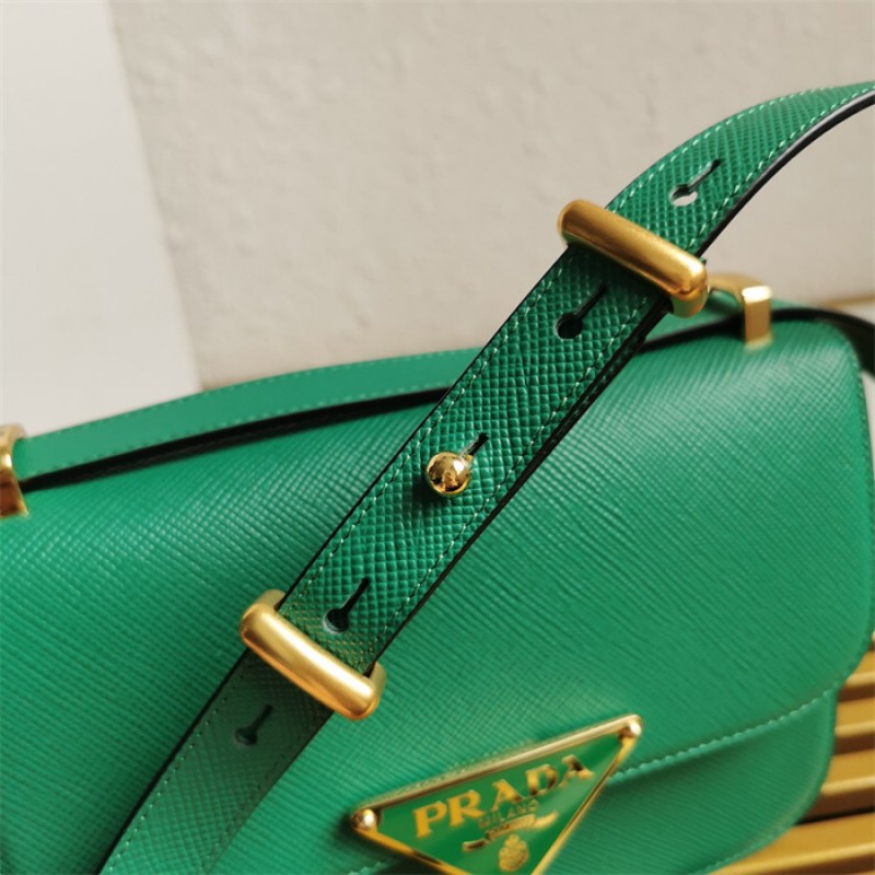 Prada Emblème Saffiano shoulder bag 1BD320 Green