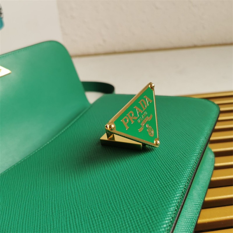 Prada Emblème Saffiano shoulder bag 1BD320 Green