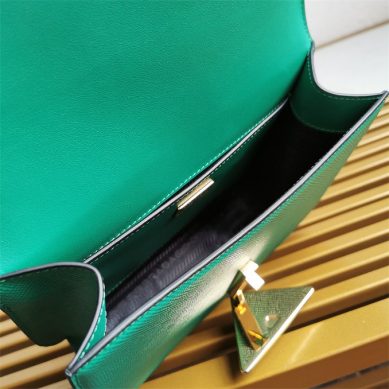 Prada Emblème Saffiano shoulder bag 1BD320 Green