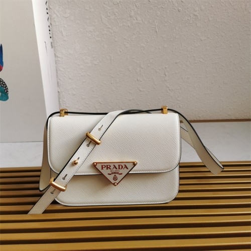 Prada Emblème Saffiano shoulder bag 1BD320 White