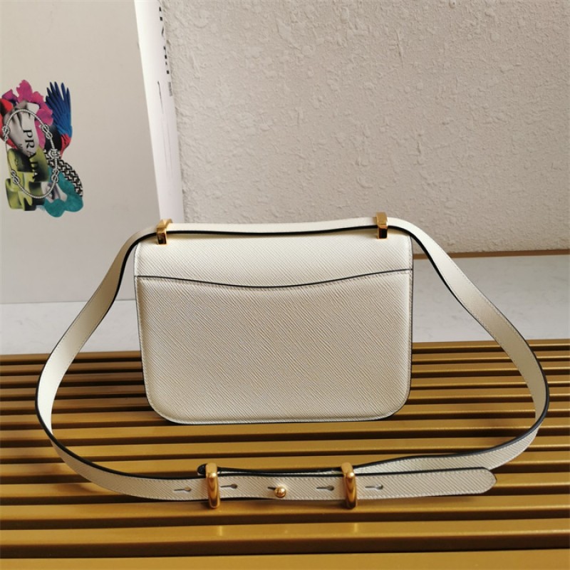 Prada Emblème Saffiano shoulder bag 1BD320 White