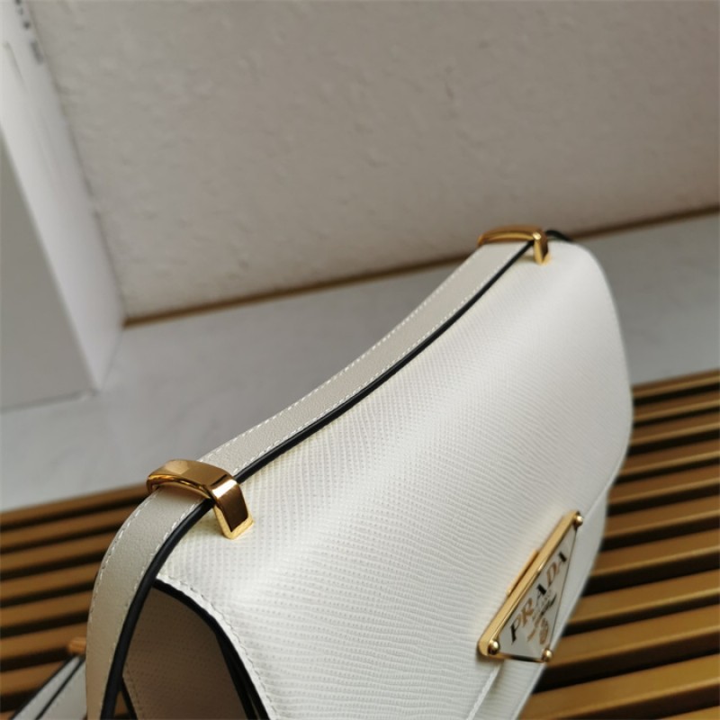 Prada Emblème Saffiano shoulder bag 1BD320 White