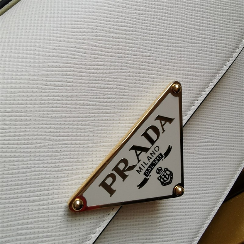 Prada Emblème Saffiano shoulder bag 1BD320 White