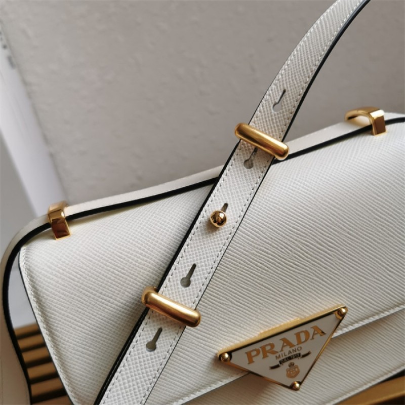 Prada Emblème Saffiano shoulder bag 1BD320 White