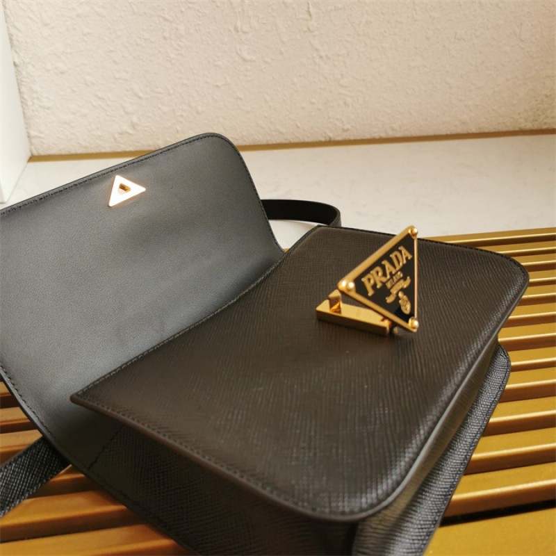 Prada Emblème Saffiano shoulder bag 1BD320 Black