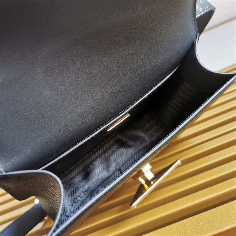 Prada Emblème Saffiano shoulder bag 1BD320 Black