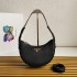 Prada Arqué leather shoulder bag 1BC194 Black