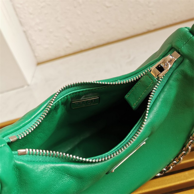 Padded nappa-leather Prada Re-Edition 2005 shoulder bag 1BH204 Green
