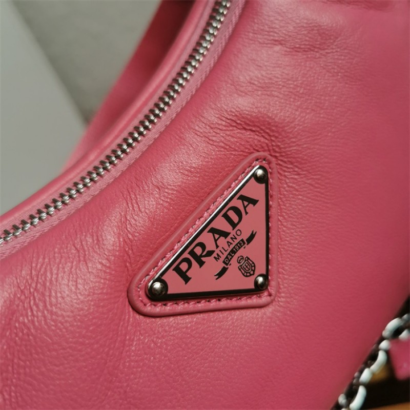 Padded nappa-leather Prada Re-Edition 2005 shoulder bag 1BH204 Pink