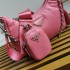 Padded nappa-leather Prada Re-Edition 2005 shoulder bag 1BH204 Pink