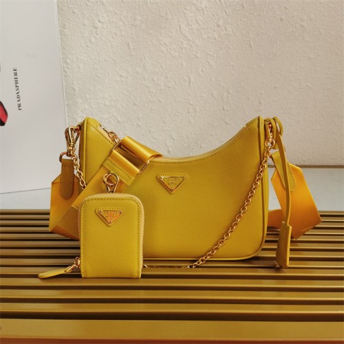 Prada Re-Edition 2005 Saffiano leather bag 1BH204 Yellow