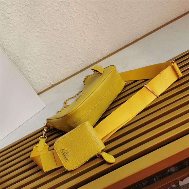 Prada Re-Edition 2005 Saffiano leather bag 1BH204 Yellow