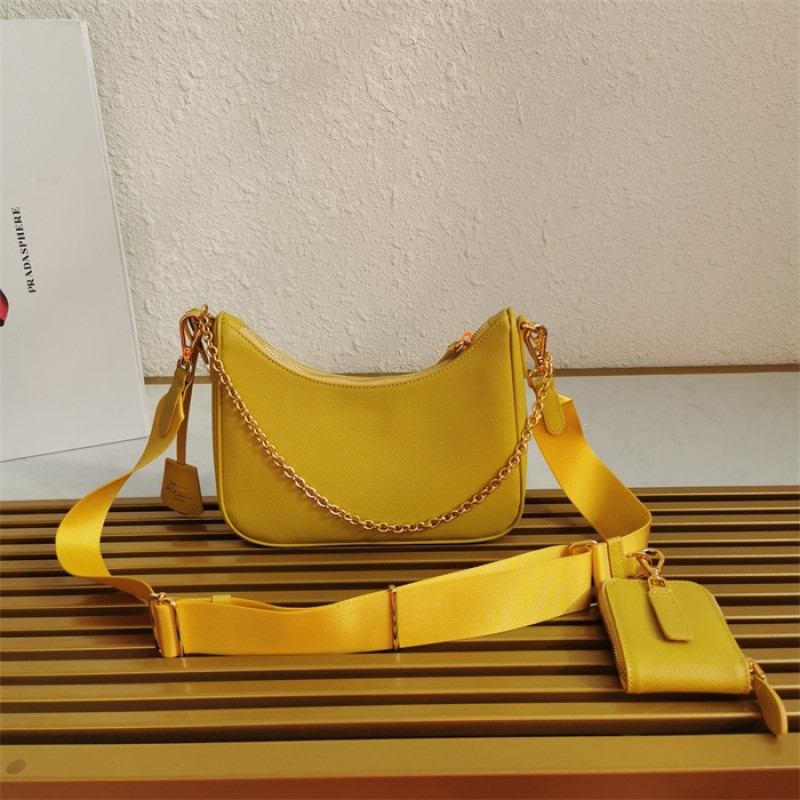 Prada Re-Edition 2005 Saffiano leather bag 1BH204 Yellow