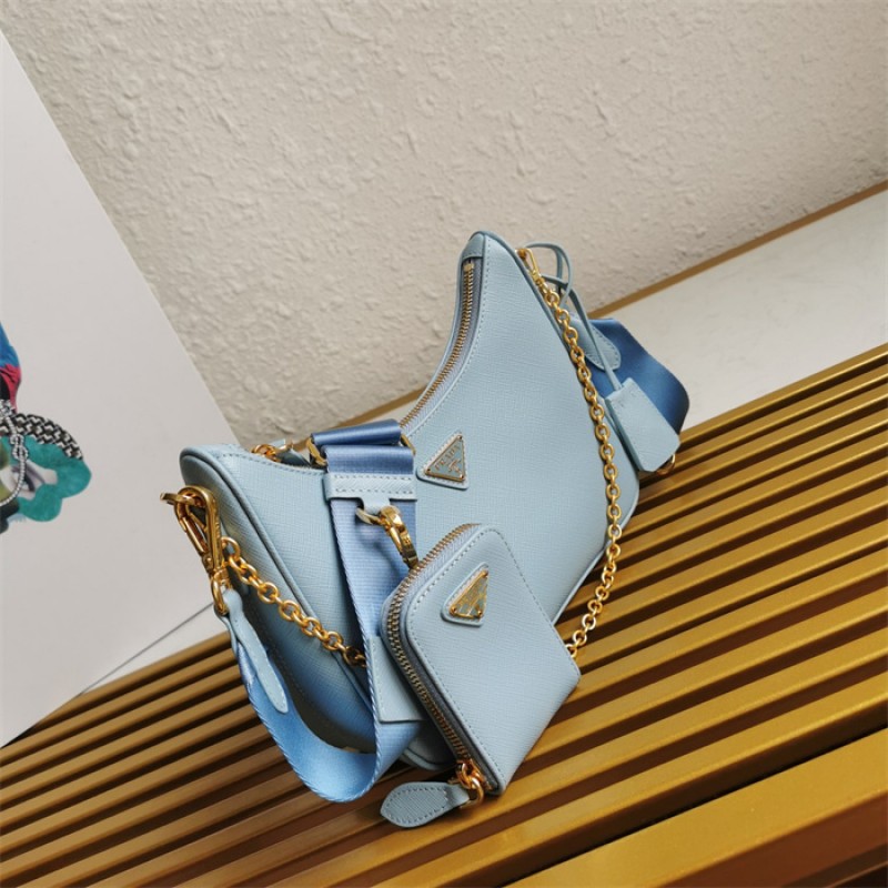 Prada Re-Edition 2005 Saffiano leather bag 1BH204 Light Blue