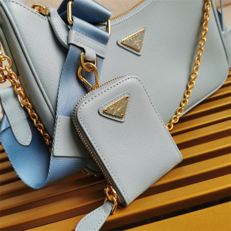 Prada Re-Edition 2005 Saffiano leather bag 1BH204 Light Blue