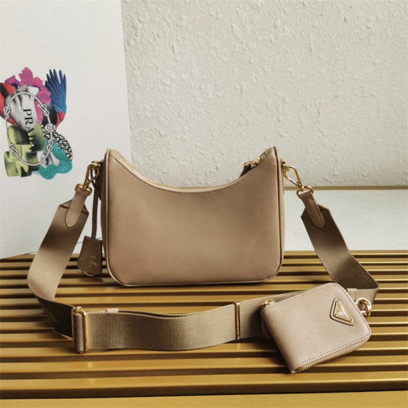 Prada Re-Edition 2005 Saffiano leather bag 1BH204Beige