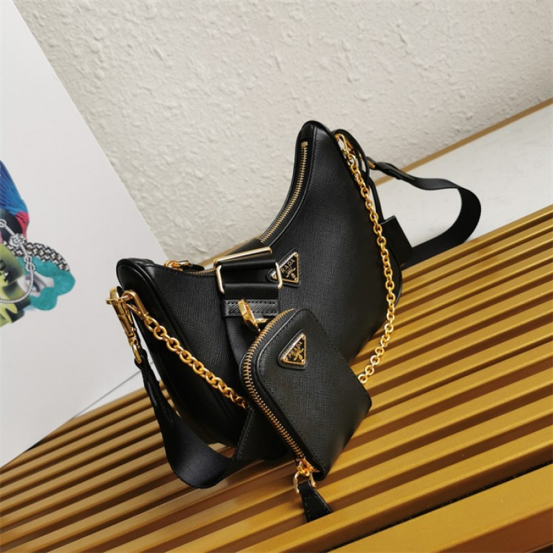 Prada Re-Edition 2005 Saffiano leather bag 1BH204 Black