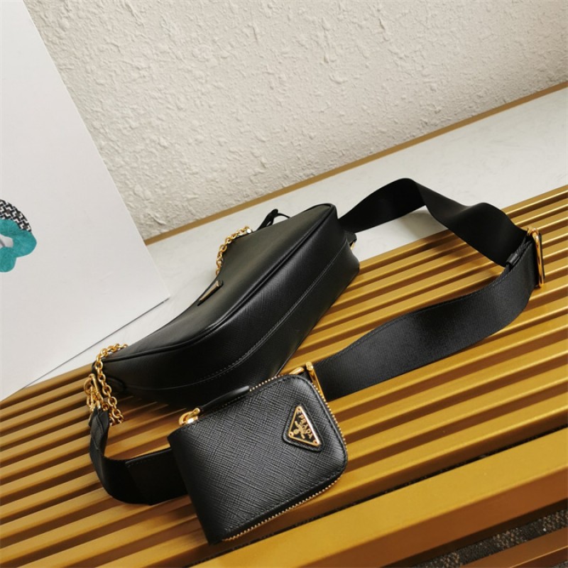 Prada Re-Edition 2005 Saffiano leather bag 1BH204 Black