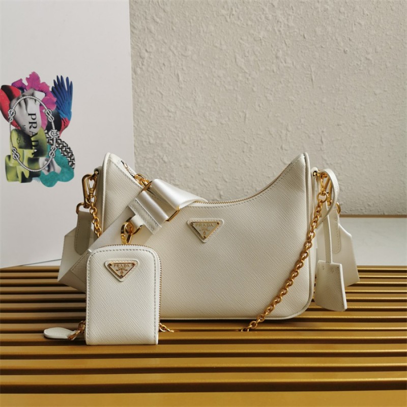 Prada Re-Edition 2005 Saffiano leather bag 1BH204 White