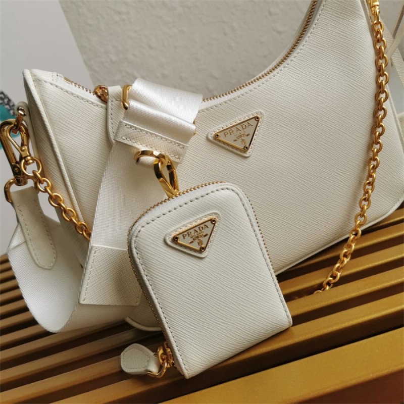 Prada Re-Edition 2005 Saffiano leather bag 1BH204 White