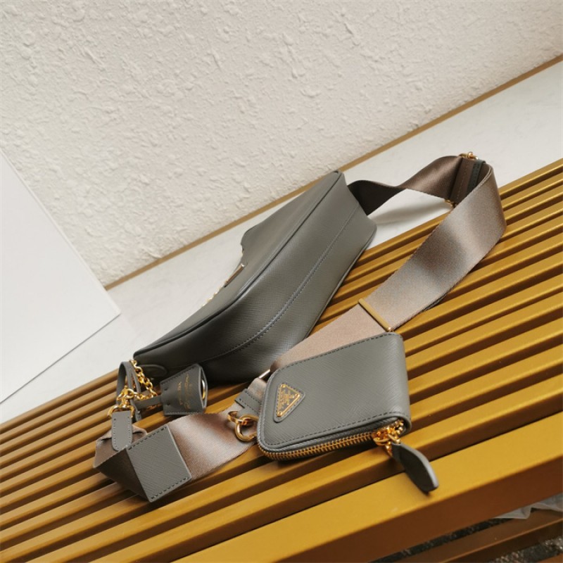 Prada Re-Edition 2005 Saffiano leather bag 1BH204 Grey