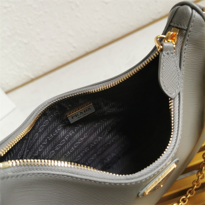 Prada Re-Edition 2005 Saffiano leather bag 1BH204 Grey