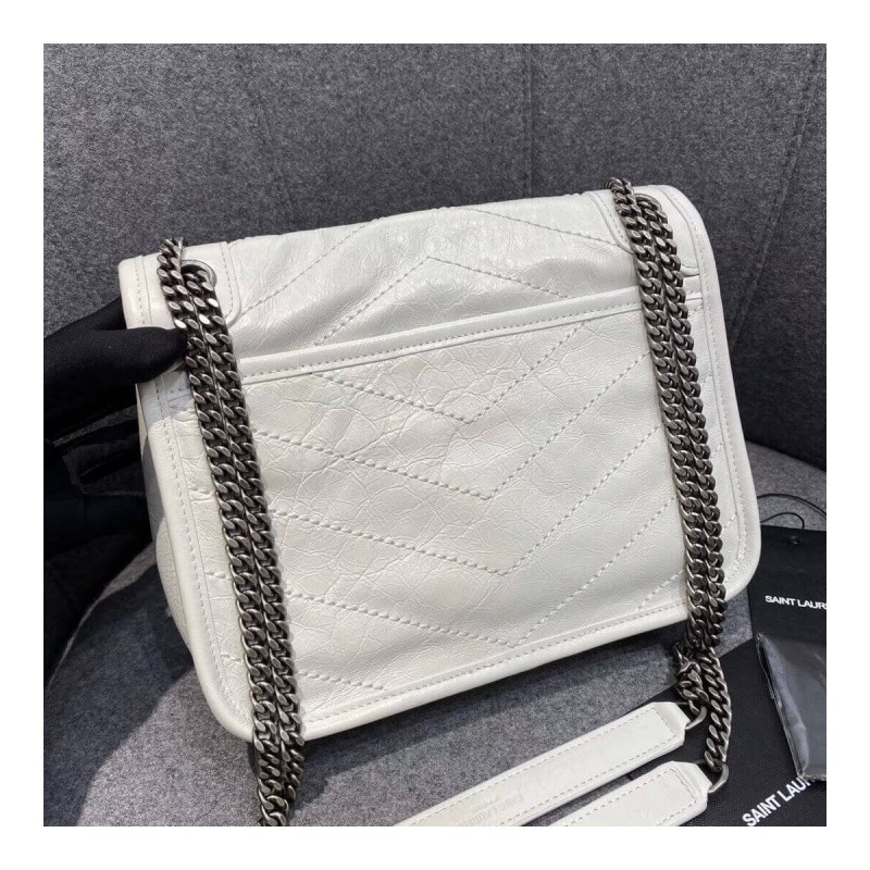 YSL Saint Laurent Niki Baby In Crinkled Vintage Leather 533037