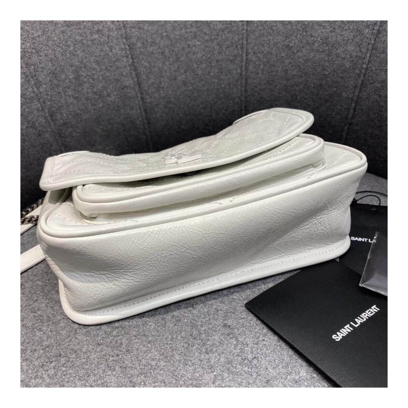 YSL Saint Laurent Niki Baby In Crinkled Vintage Leather 533037