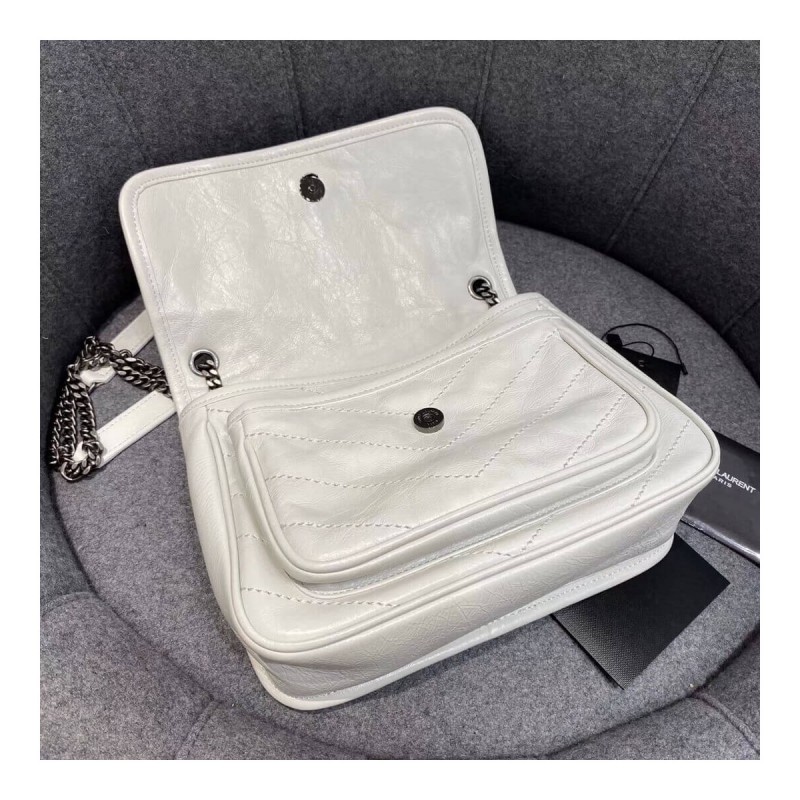 YSL Saint Laurent Niki Baby In Crinkled Vintage Leather 533037