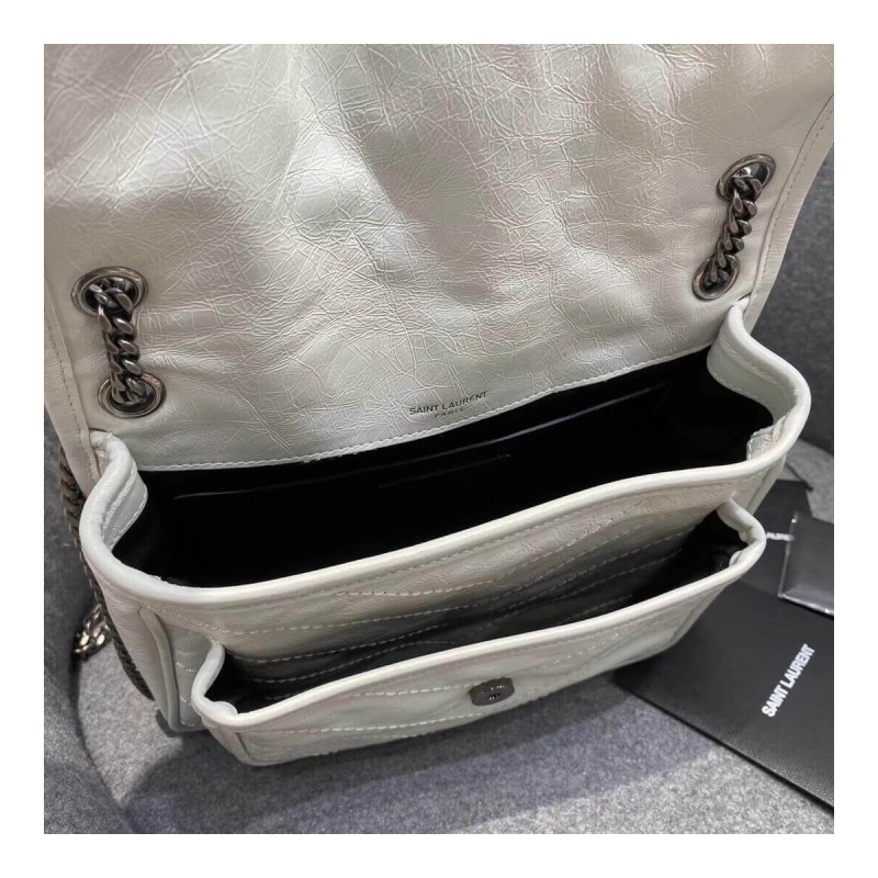 YSL Saint Laurent Niki Baby In Crinkled Vintage Leather 533037