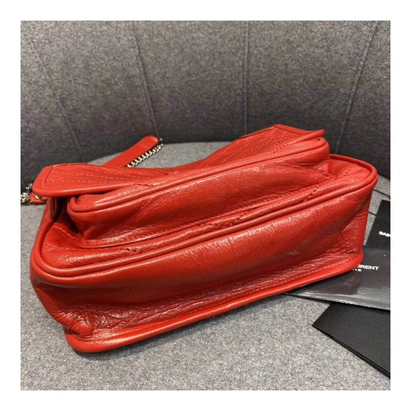 YSL Saint Laurent Niki Baby In Crinkled Vintage Leather 533037