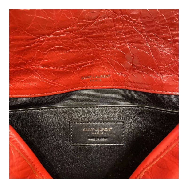 YSL Saint Laurent Niki Baby In Crinkled Vintage Leather 533037