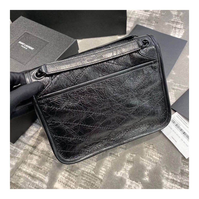 YSL Saint Laurent Niki Baby In Crinkled Vintage Leather 533037