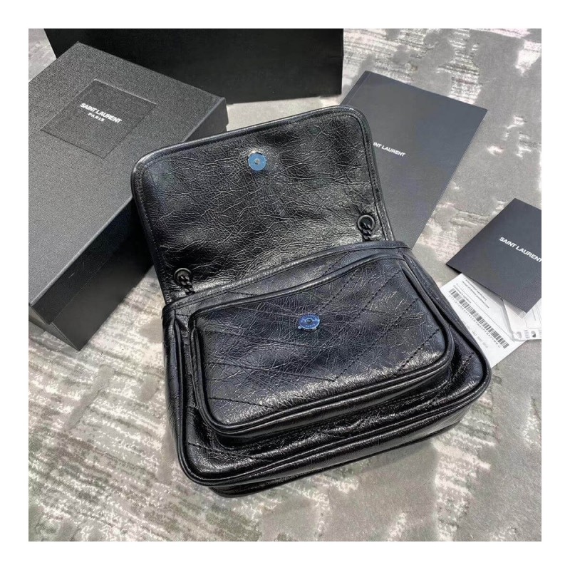 YSL Saint Laurent Niki Baby In Crinkled Vintage Leather 533037