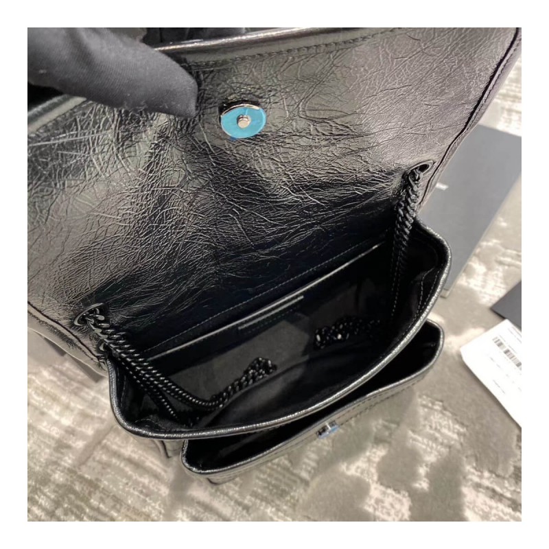 YSL Saint Laurent Niki Baby In Crinkled Vintage Leather 533037