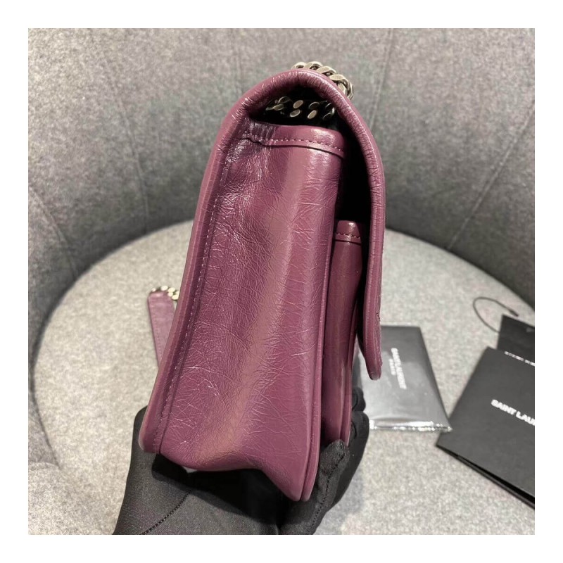 YSL Saint Laurent Niki Baby In Crinkled Vintage Leather 533037