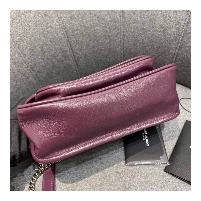 YSL Saint Laurent Niki Baby In Crinkled Vintage Leather 533037