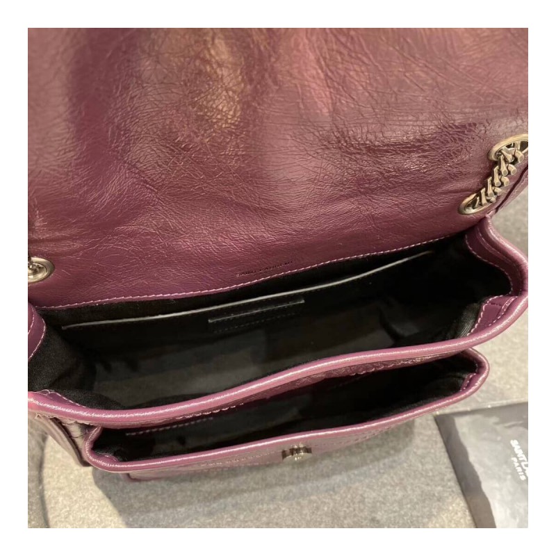 YSL Saint Laurent Niki Baby In Crinkled Vintage Leather 533037
